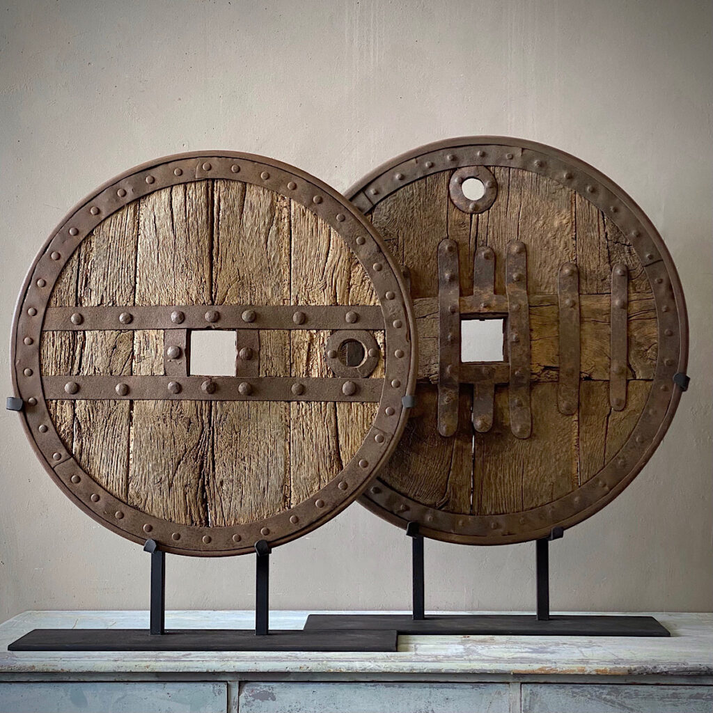 Vintage Timber Barrel Wheel Covers